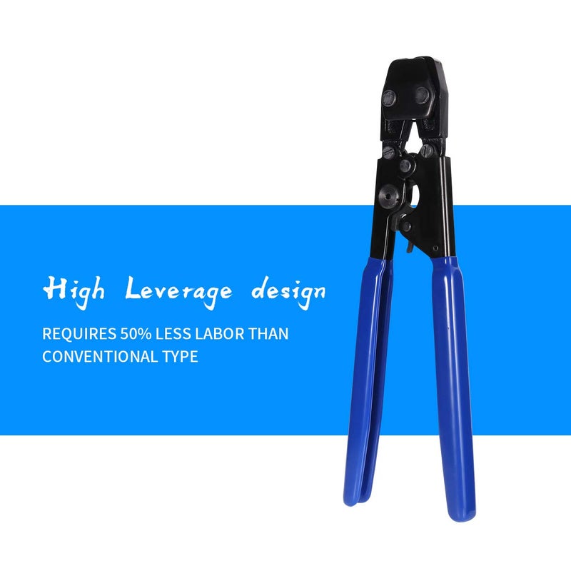 JOLINO PEX Crimping Tool Cinch Clamp Tools for Fastening Stainless Clamps Sizes from 3/8 Inch - 1 inch - Image 3